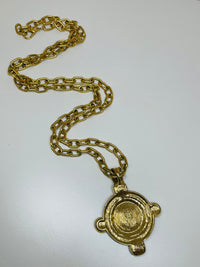 Thumbnail for Givenchy Fleur De Lis Gold Necklace Jewelry Devil's Details 
