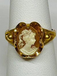 Thumbnail for Inayah- 10K Gold Filled Cameo Ring Devil's Details 