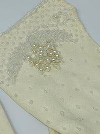 Thumbnail for Inayah- Beaded Pearl White Gloves Devil's Details 
