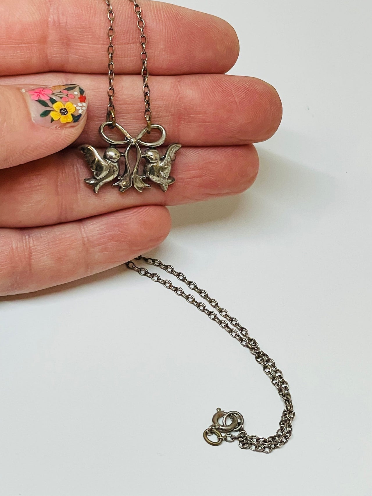 Inayah-Sterling Silver Love Birds Necklace Devil's Details 