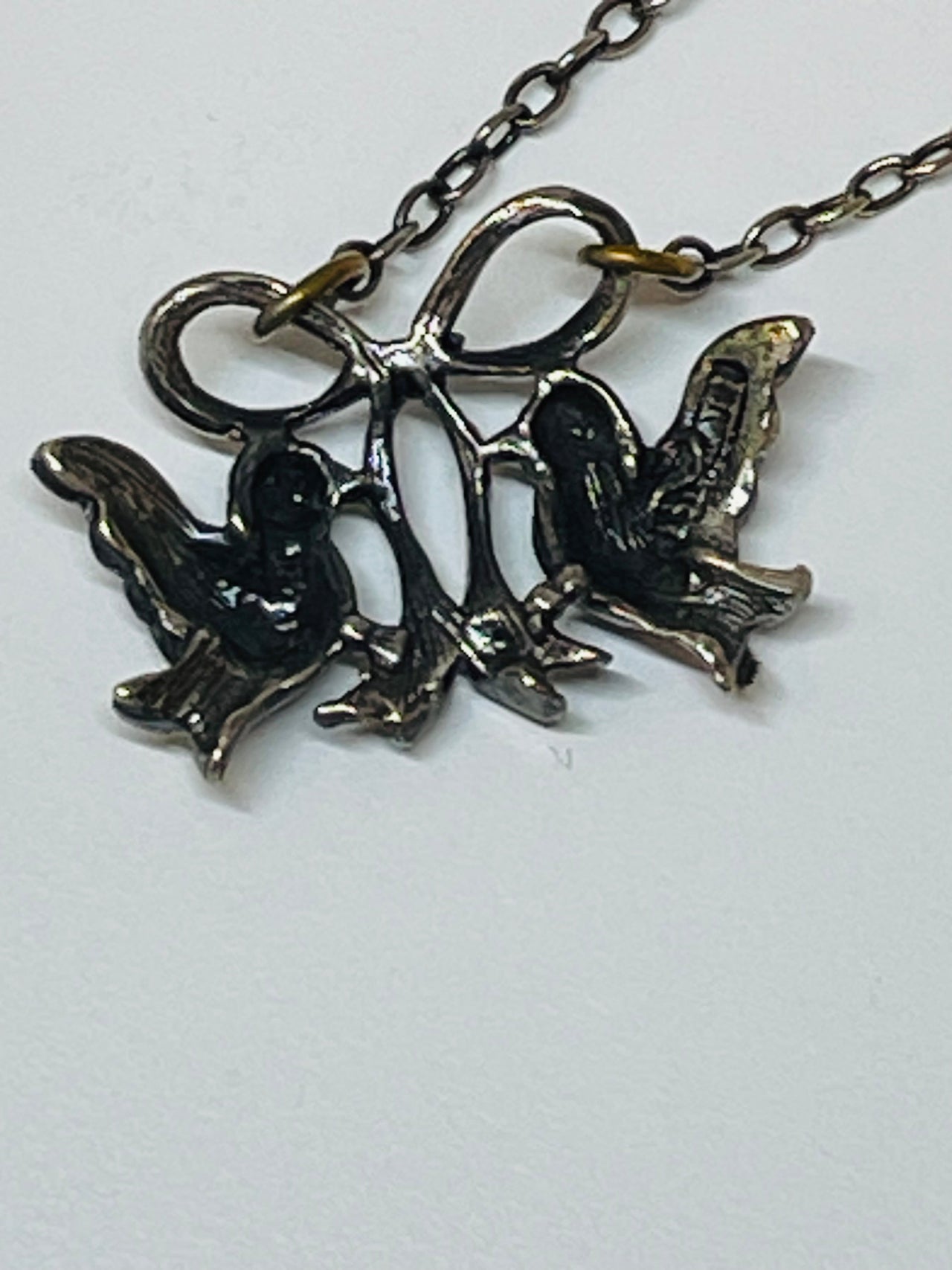 Inayah-Sterling Silver Love Birds Necklace Devil's Details 