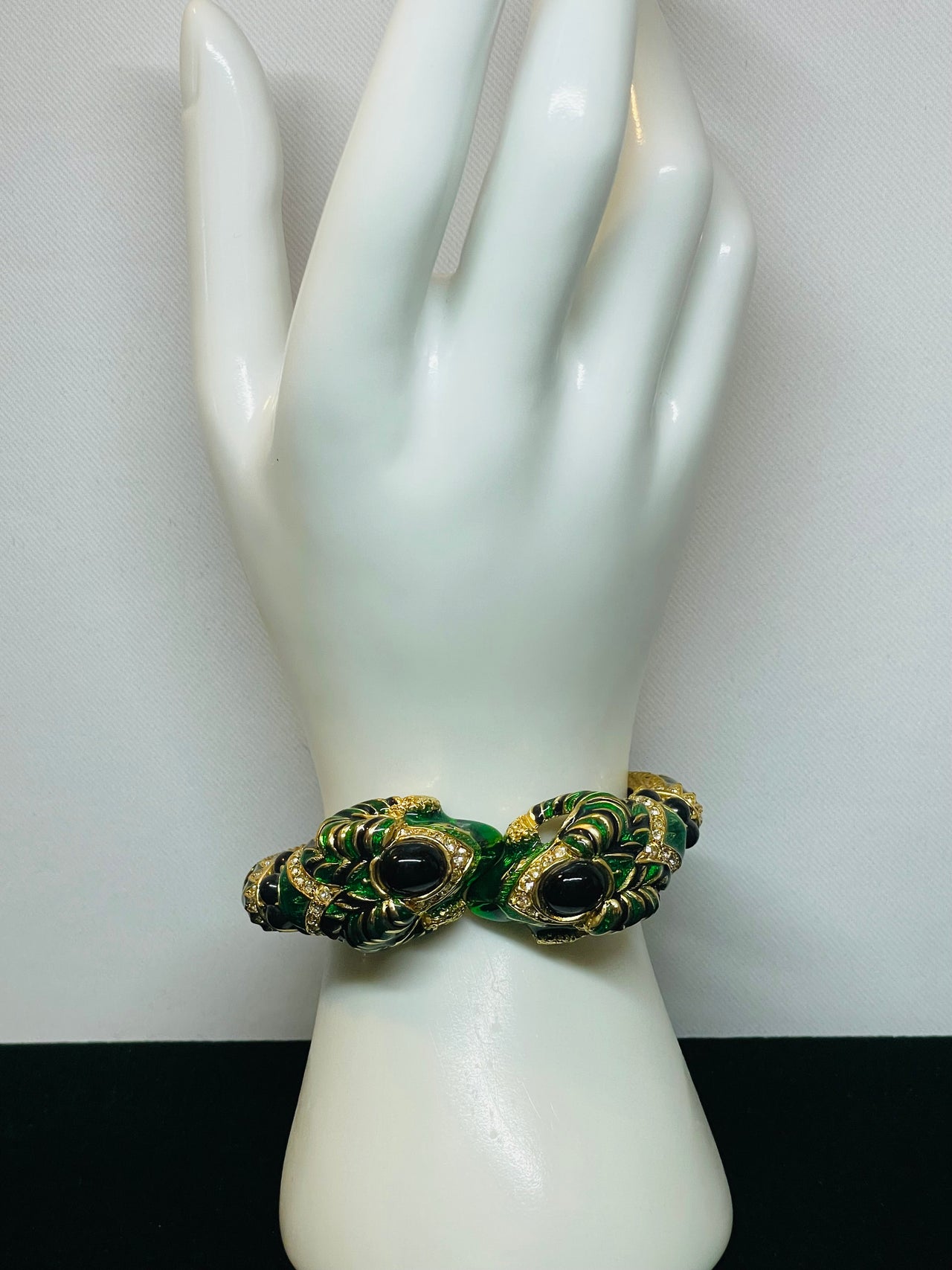 Craft Green and Black Ram Head Bracelet