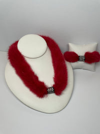 Thumbnail for Liza Mink Fur Necklace and Bracelet Set