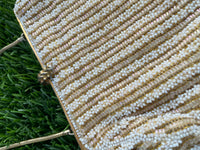 Thumbnail for Champagne & White Beaded Handbag Made in France for Neiman Marcus