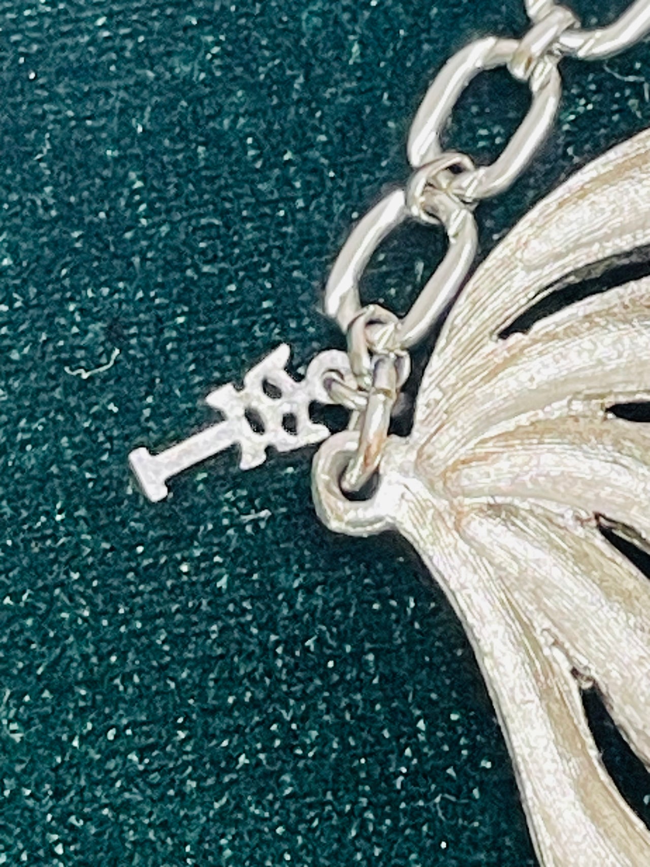 1960’s Trifari 8 Strand Silver Chain and Beaded Necklace