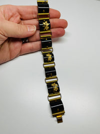 Thumbnail for 1940’s Black and Gold Bracelet Devil's Details 