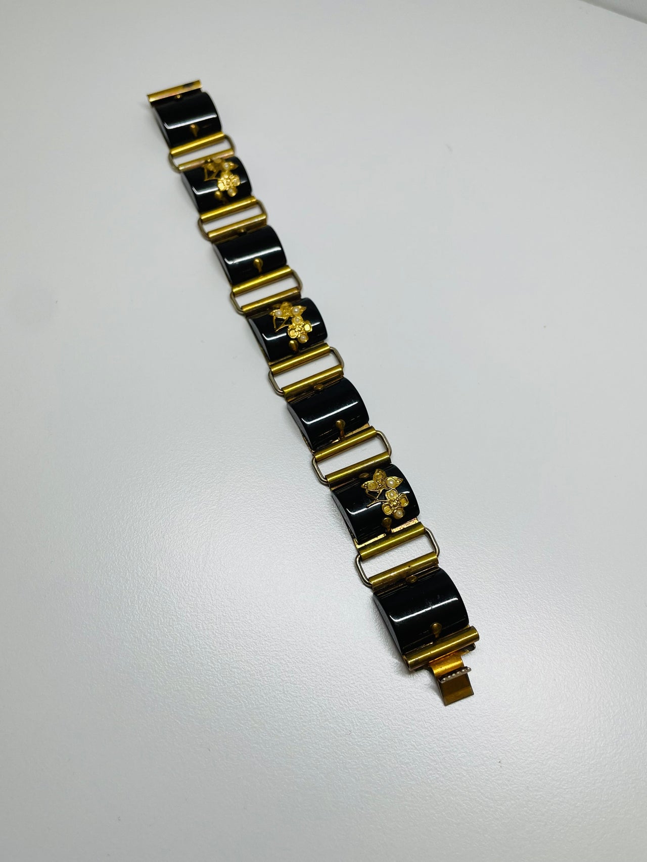1940’s Black and Gold Bracelet Devil's Details 