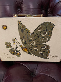 Thumbnail for 1960s Cream Monarch Butterfly Box Purse Devil's Details 