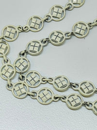 Thumbnail for 1960’s Monet White Chain Necklace Devil's Details 