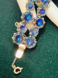 Thumbnail for Blue AB Double Row Rhinestone Bracelet
