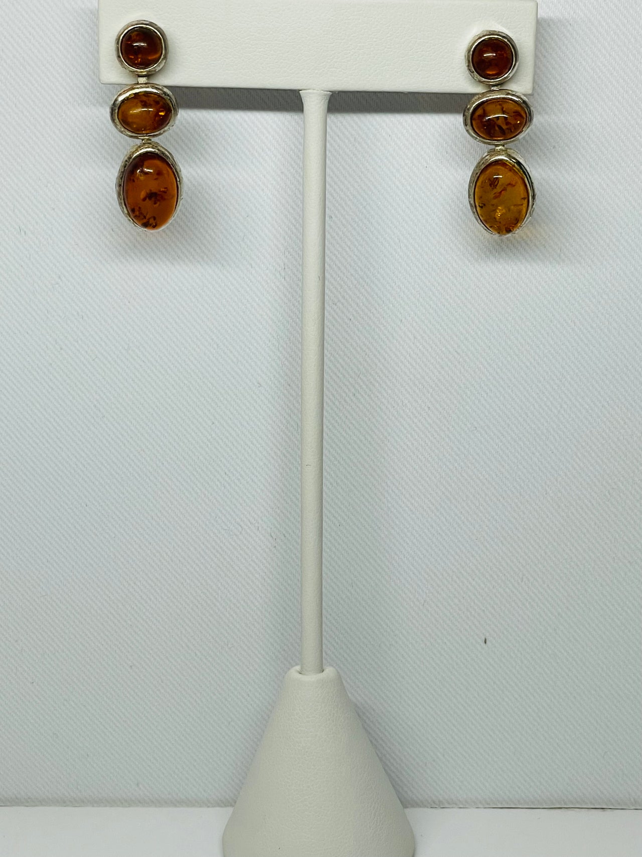 Sterling Silver Amber Earrings