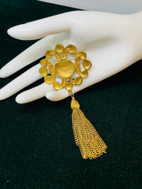 Thumbnail for Gold Tassel Brooch
