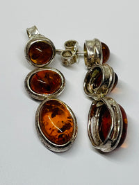 Thumbnail for Sterling Silver Amber Earrings