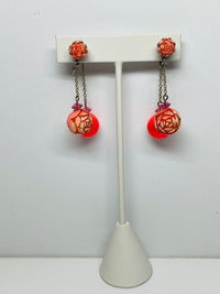 Thumbnail for Pink Rose Earrings