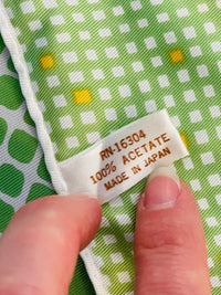 Thumbnail for 1960’s Green and Yellow Geometric Print Scarf