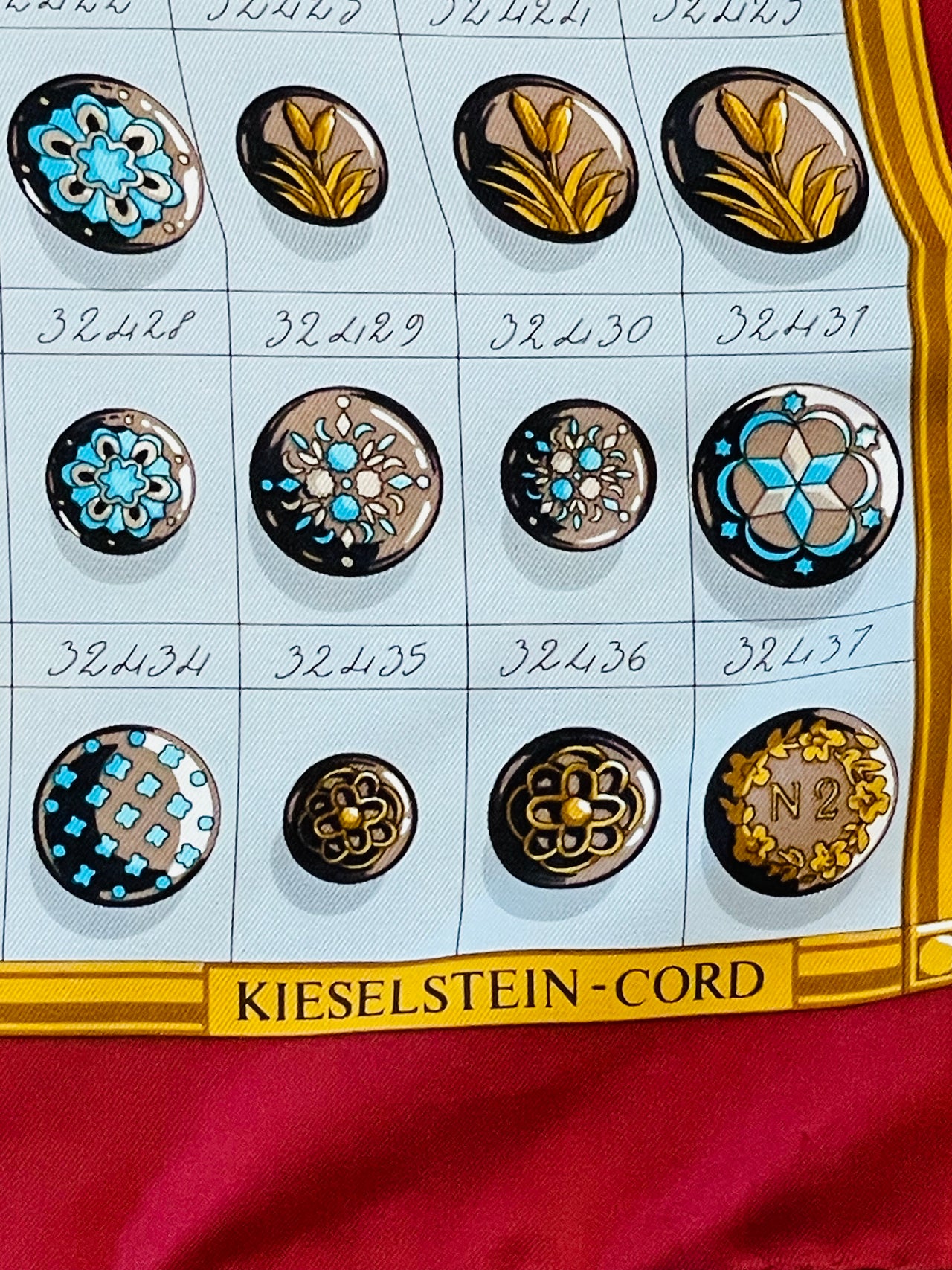 Kieselstein-cord Italian Silk Button Scarf
