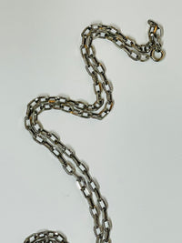 Thumbnail for Silver Fish and Stones Fringe Necklace