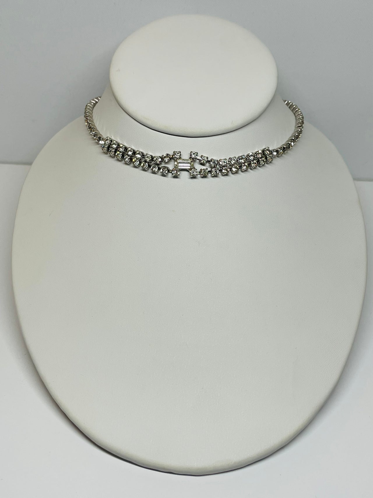 Silver Rhinestone Choker