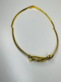 Thumbnail for Gold Tone Bow Choker and Bracelet Set
