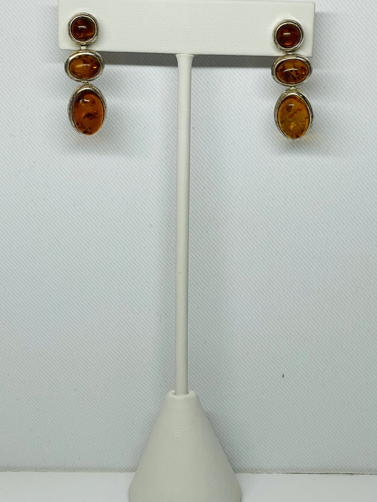 Sterling Silver Amber Earrings