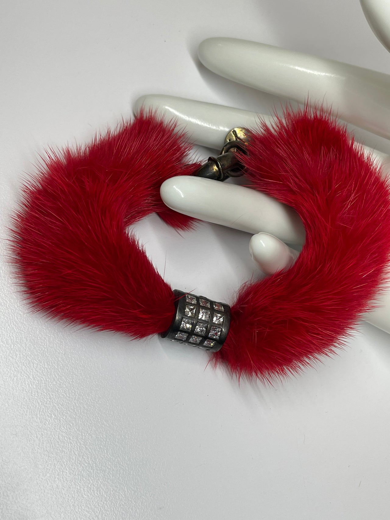 Liza Mink Fur Necklace and Bracelet Set