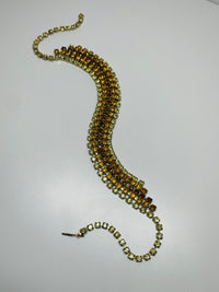 Thumbnail for 5 Strand Shades of Brown Rhinestones Choker Devil's Details 