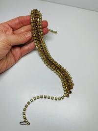 Thumbnail for 5 Strand Shades of Brown Rhinestones Choker Devil's Details 