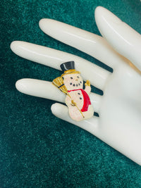 Thumbnail for Sparkly Snowman Brooch