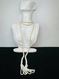 Thumbnail for Flapper Style White Beaded Lariat