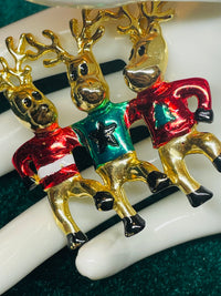 Thumbnail for AJC Dancing Reindeer Brooch
