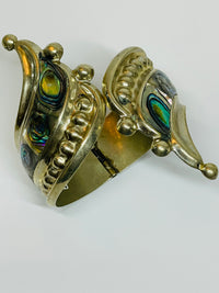 Thumbnail for Mexico Silver Abalone Bypass Clamper Bracelet