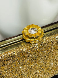 Thumbnail for 1960’s Brown Velvet and Gold Glitter Purse