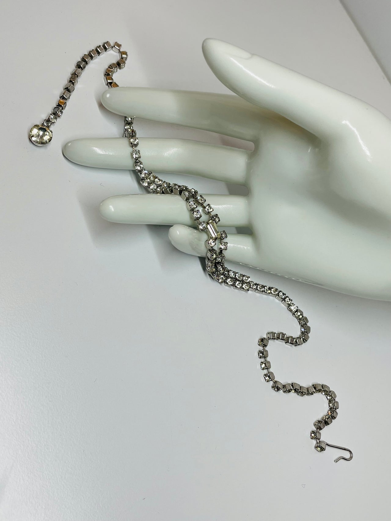 Silver Rhinestone Choker