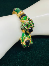 Thumbnail for Craft Green and Black Ram Head Bracelet