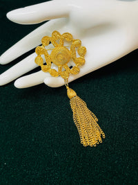 Thumbnail for Gold Tassel Brooch
