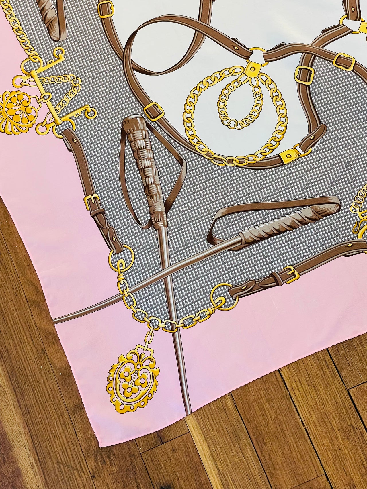 Saks Fifth Avenue Pink Equestrian Scarf