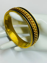 Thumbnail for Gold and Black Chain Bangle