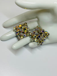 Thumbnail for AB Rhinestone and Beaded Brooch and Earrings Set