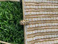 Thumbnail for Champagne & White Beaded Handbag Made in France for Neiman Marcus