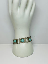 Thumbnail for Silver Faux Turquoise Bracelet