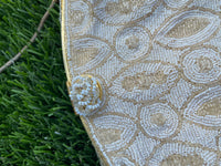 Thumbnail for Midcentury French White Beaded Clutch Purse