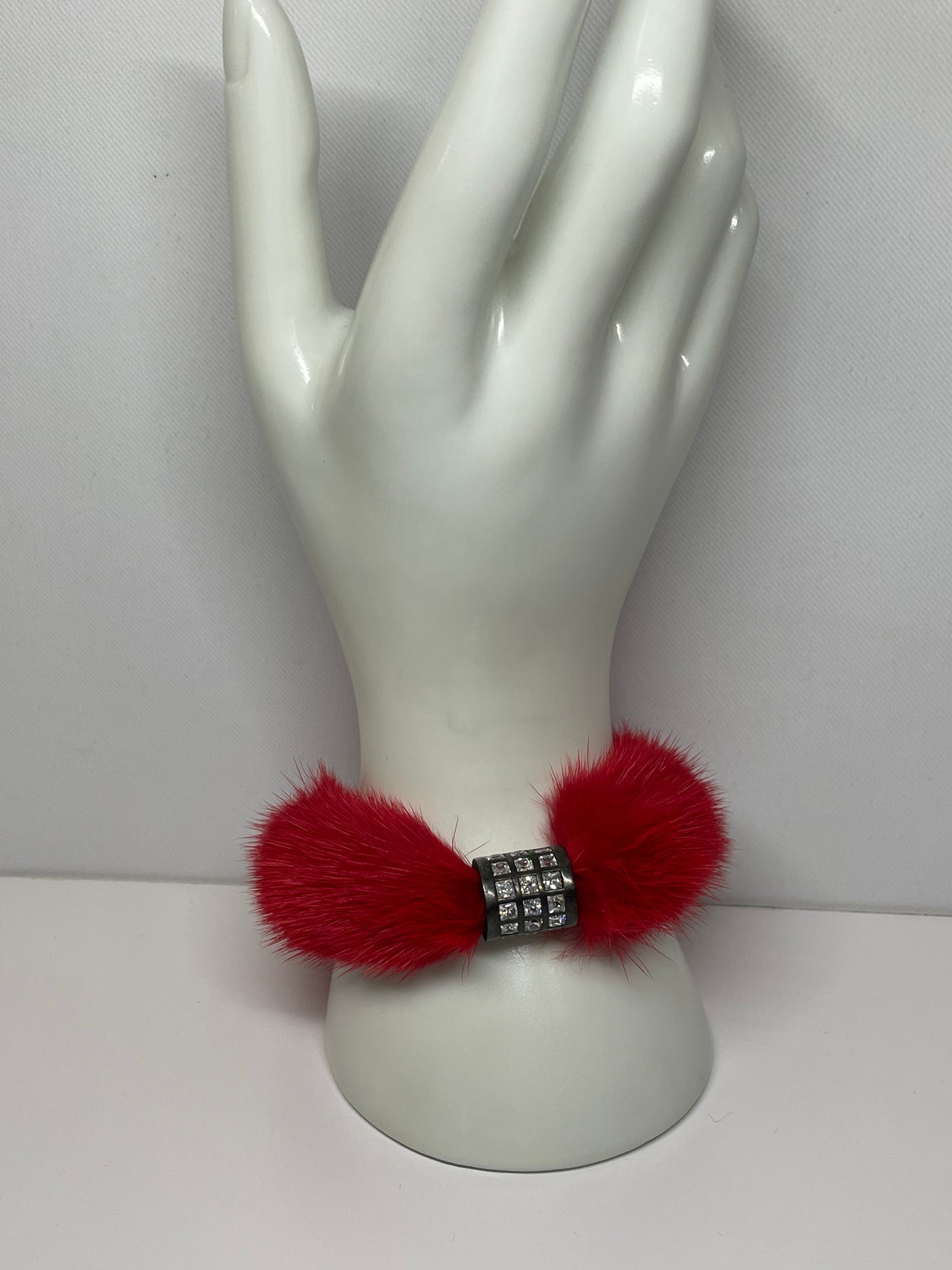Liza Mink Fur Necklace and Bracelet Set