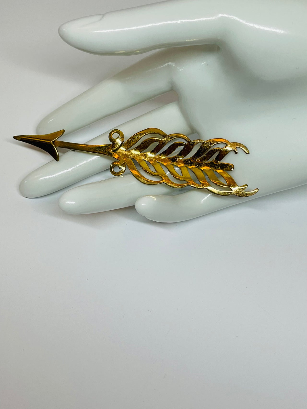 Arrow Feather Brooch