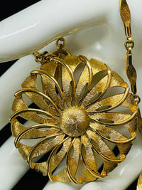 Thumbnail for Monet Gold Flower Pendant