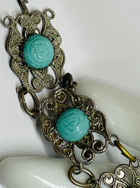 Thumbnail for Silver Faux Turquoise Bracelet