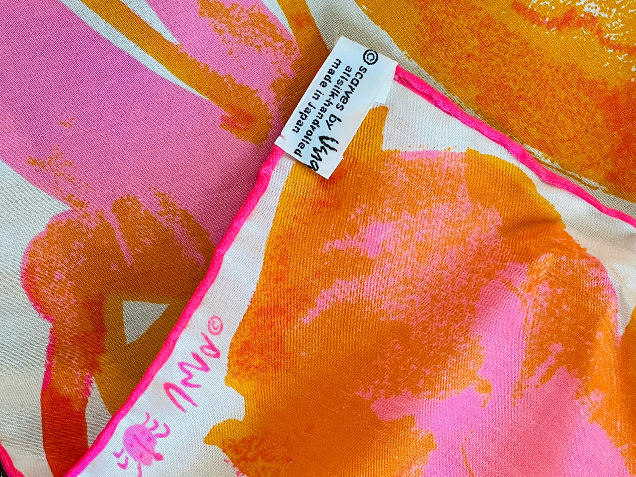 Vera Pink and Orange Floral Scarf