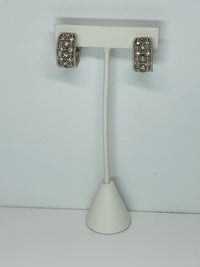 Thumbnail for Silver Rhinestone Hoops