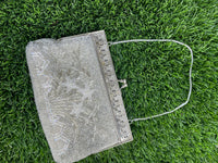 Thumbnail for 1950’s Silver & White Beaded Cocktail Purse