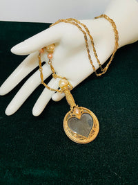 Thumbnail for Rose Gold Heart Magnifying Glass Necklace