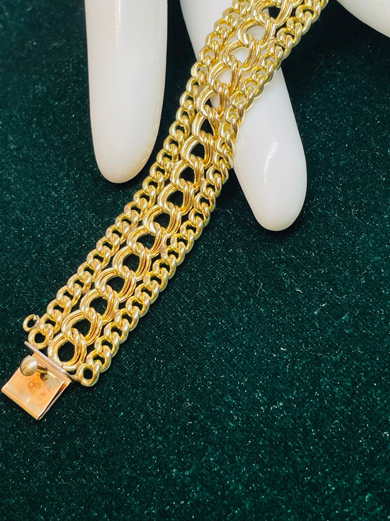 Gold Filled Wide Bracelet